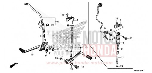 PEDALE CB1000RAJ de 2018